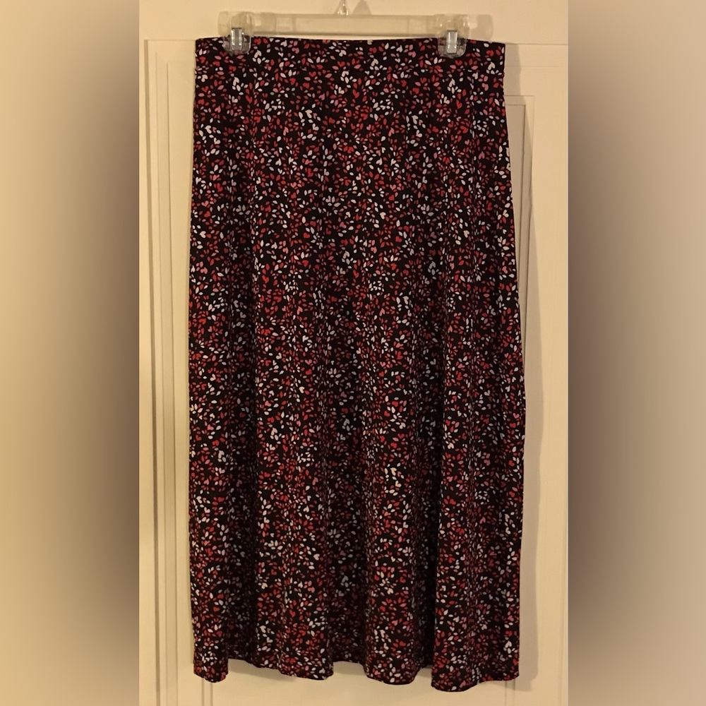 Christopher & Banks skirt elastic waste band in black, pink and red in size M